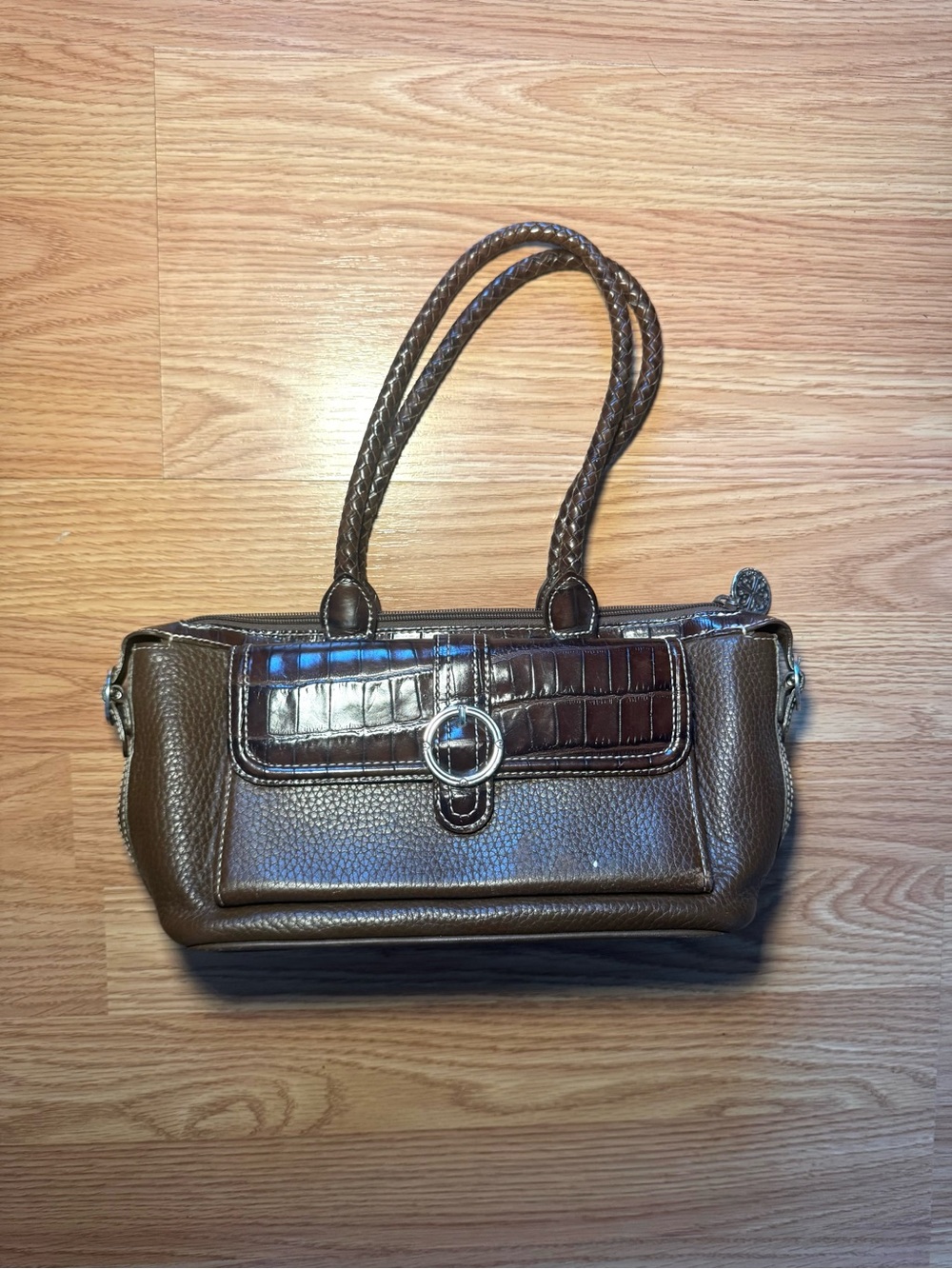 Brown Leather Brighton Shoulder Bag